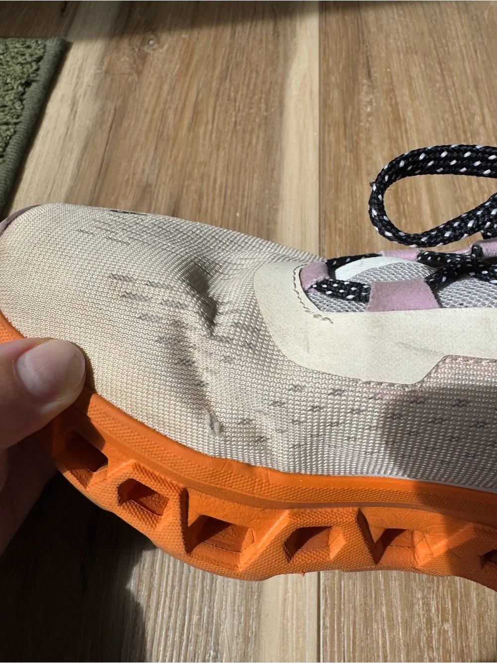 OnCloud Running Shoes in Cream, Orange, Black and Pink